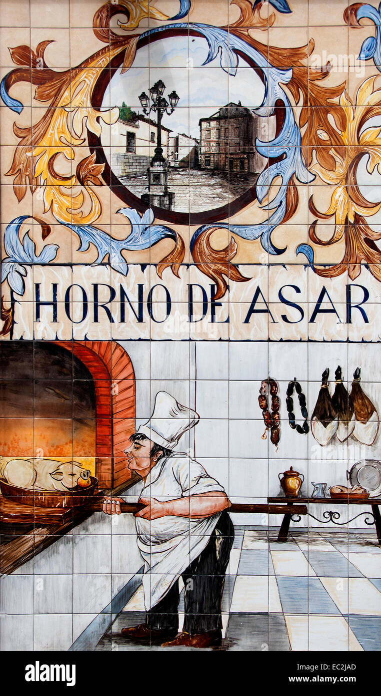Horno de Asar - Horno de Asar - La Chata -bares de tapas en la calle de la  Cava Baja en el barrio de La Latina, centro de Madrid, España Fotografía de
