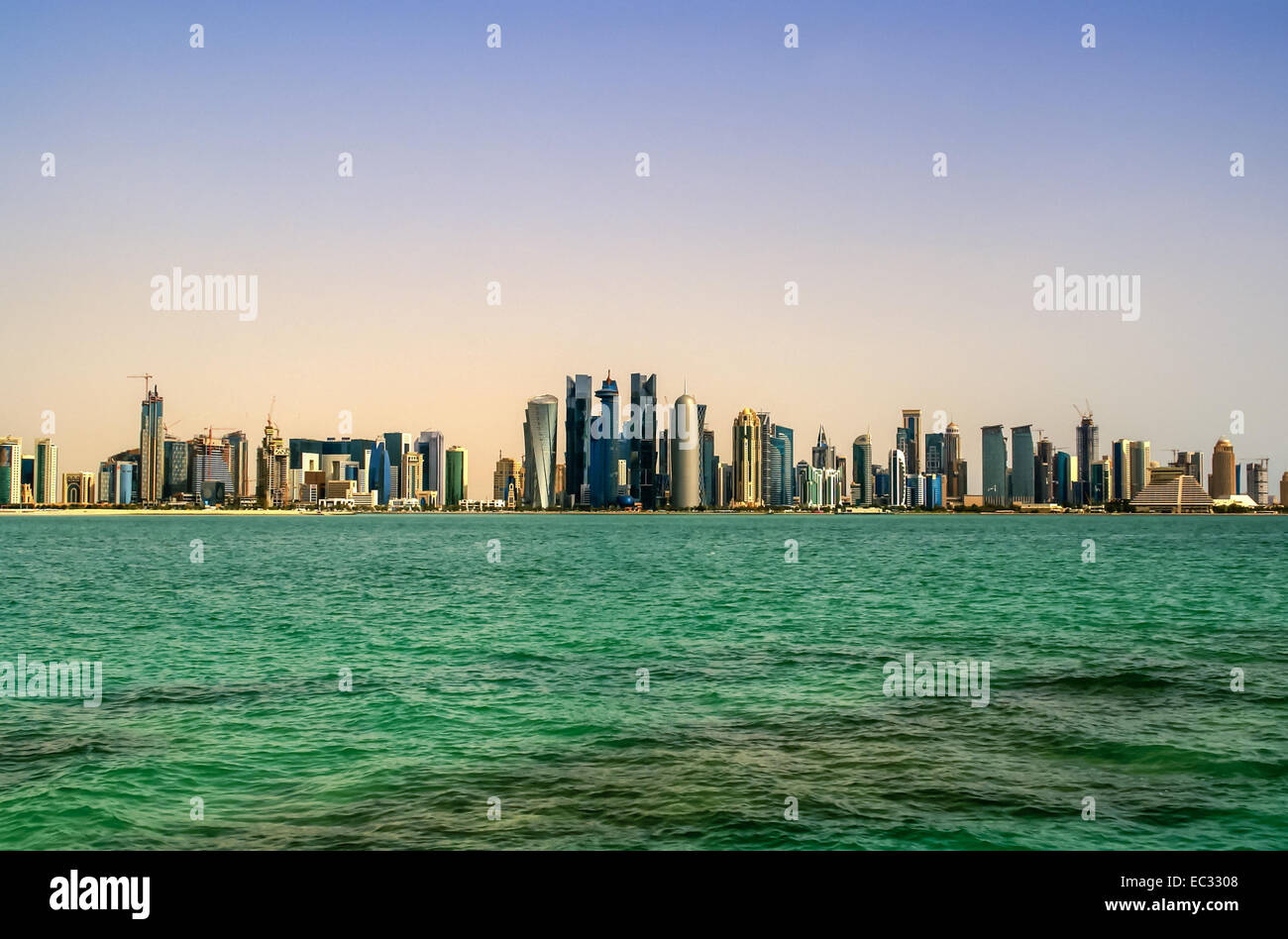Ciudad moderna,Doha Qatar Foto de stock
