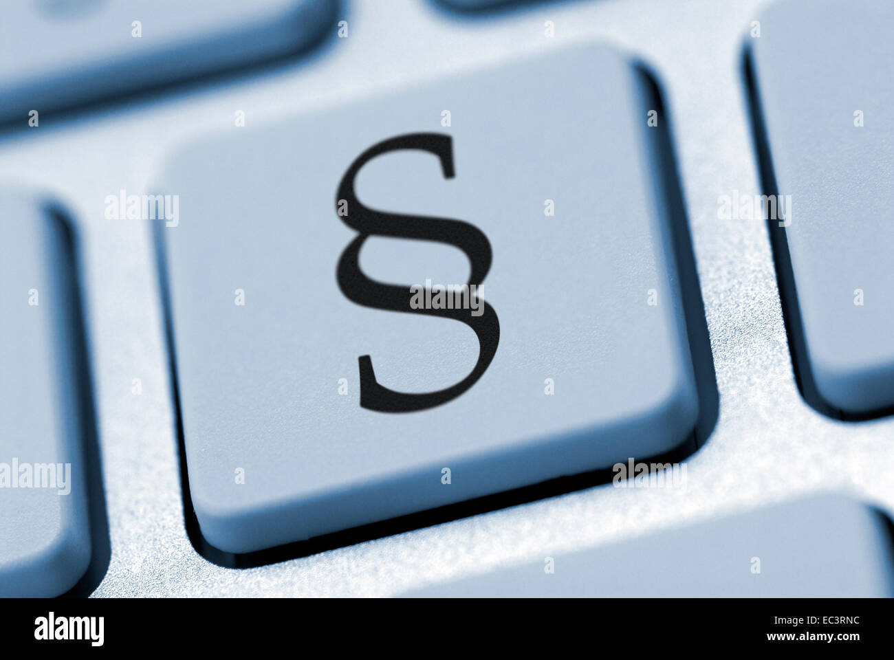 Teclado de ordenador con signo de párrafo Foto de stock