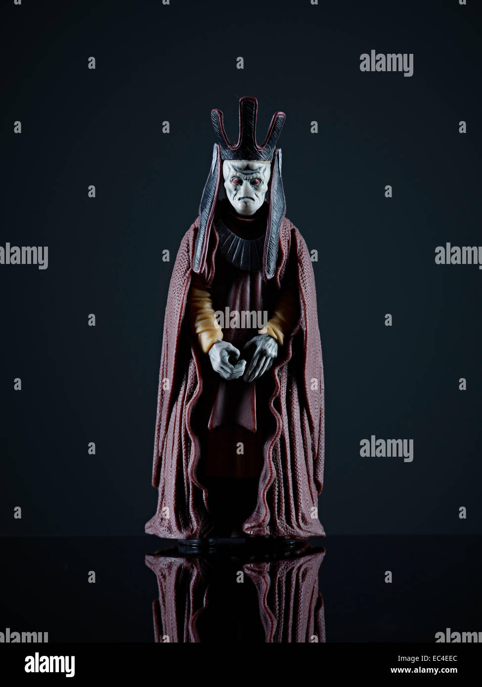 Figura de Star Wars, coleccionistas de juguetes, Retrato de estudio de personaje de star wars, proyecto de juguete de los coleccionistas. Foto de stock