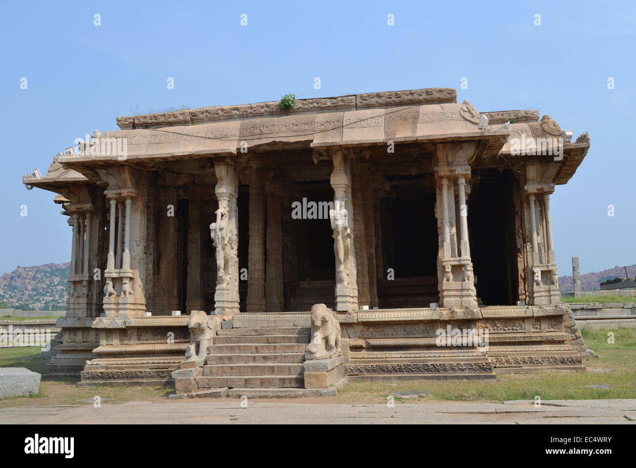 @ Complejo templo Vittala Mantapa @ Hampi - Sitio de Patrimonio Mundial de la UNESCO Foto de stock
