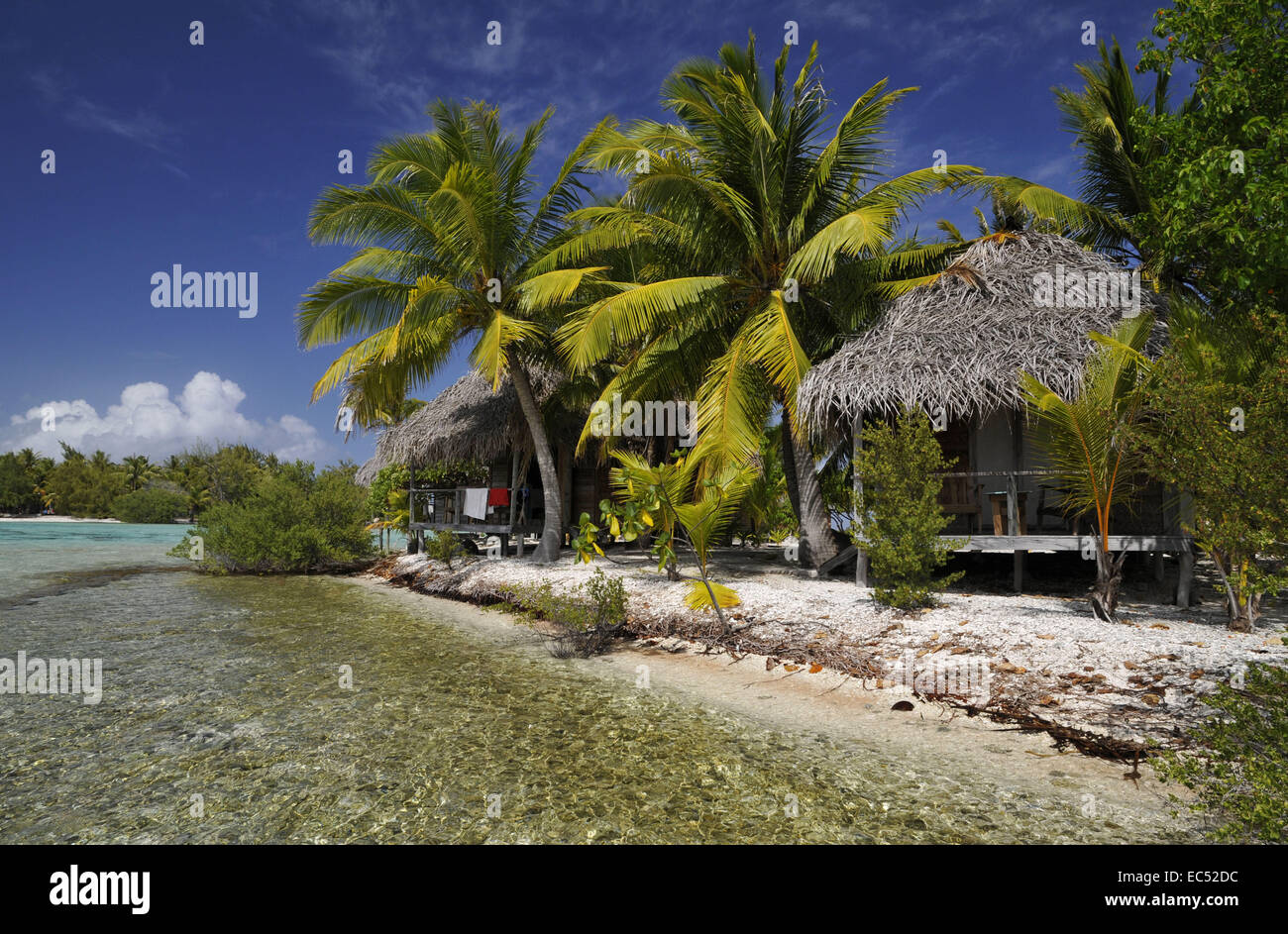 bungalows de playa Foto de stock