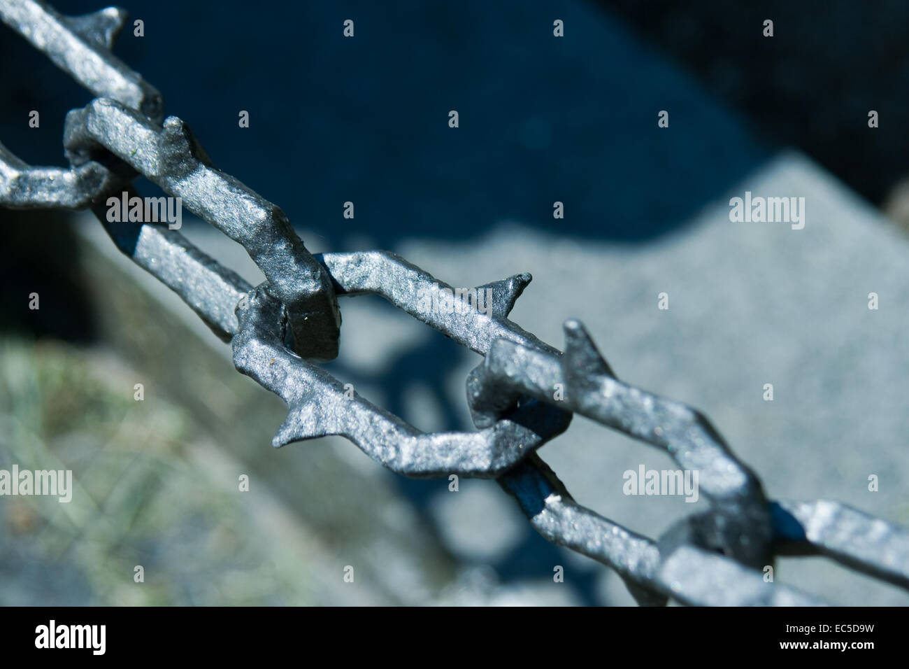 Cerca de una cadena con espinas Fotografía de stock - Alamy