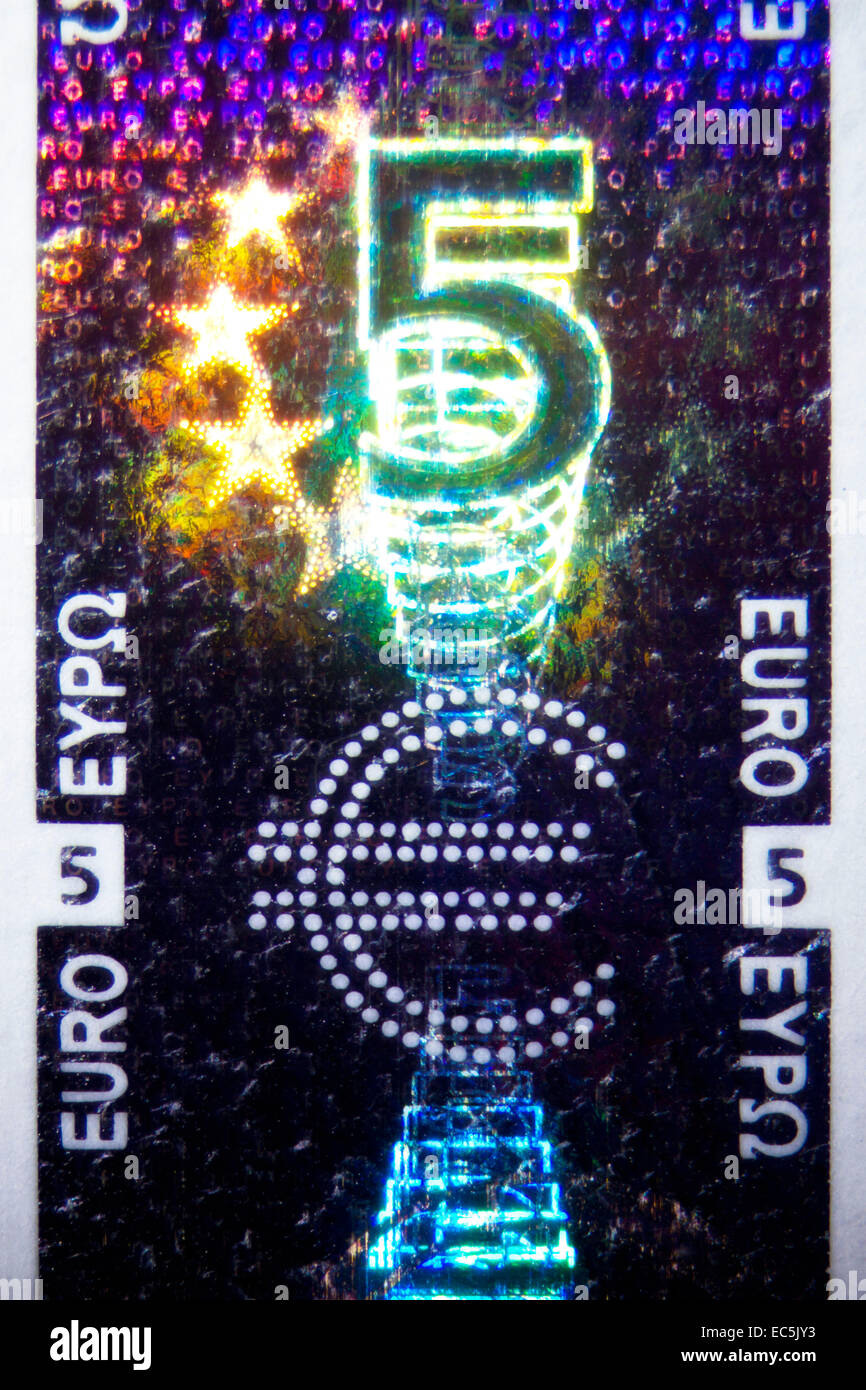 Euro-holograma Foto de stock