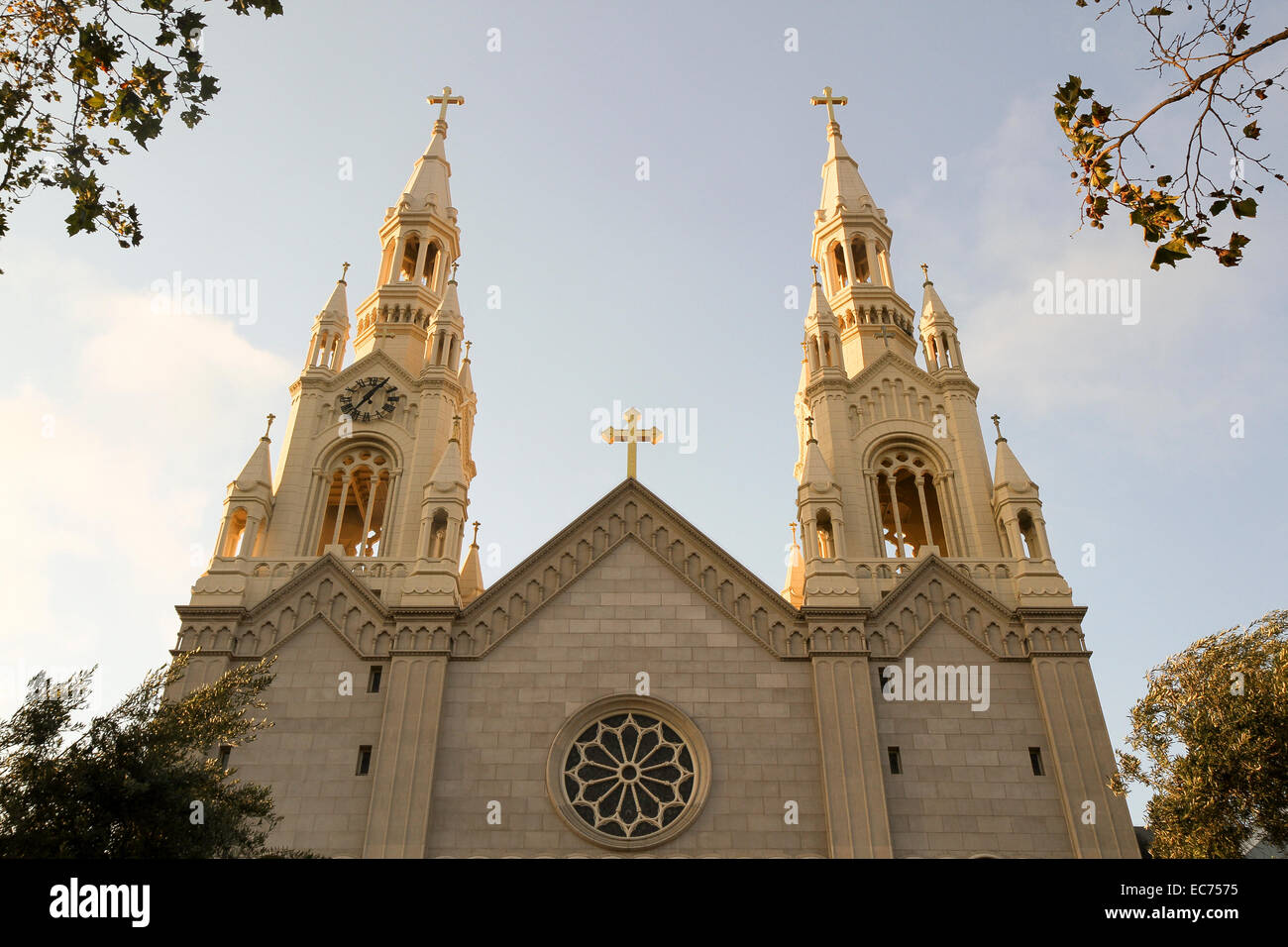 Los santos apóstoles Pedro y Pablo, Iglesia Católica, North Beach, San Francisco, California Foto de stock