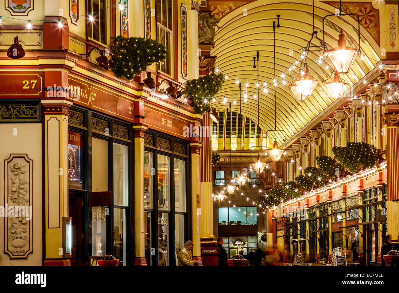 Interior del mercado Leadenhall, Londres, Inglaterra Foto de stock