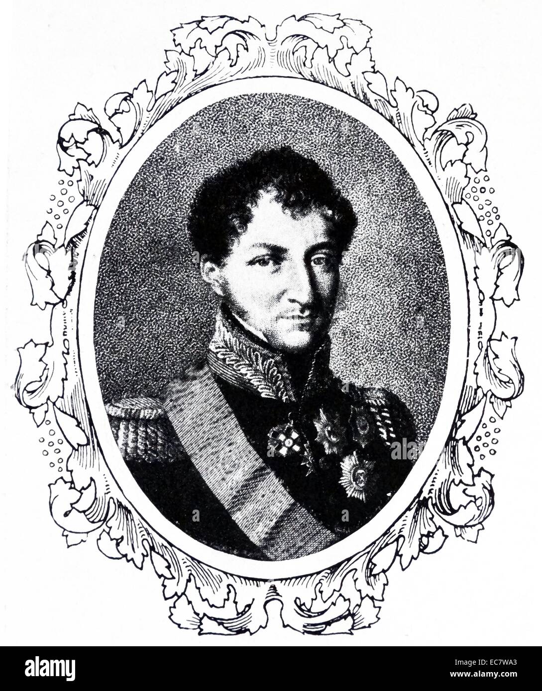 Retrato de Ernest I; Duque de Sajonia-coburgo y Gotha (1784 - 29 de enero de 1844), el padre del Príncipe Alberto el consorte de la Reina Victoria Foto de stock