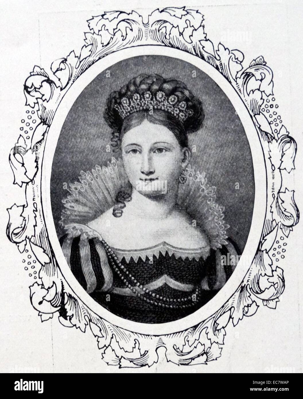 La princesa Victoria de Sajonia-Coburgo-Saalfeld (duquesa de Kent) era la reina Victoria de Gran Bretaña la madre Foto de stock