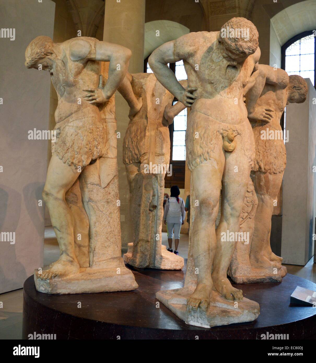 Grupo de mármol estatua los sátiros de Atlantis, Romano, siglo I A.C. Foto de stock