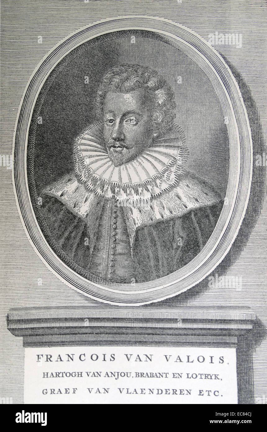 Francisco, duque de Anjou y Alençon (1555 - 1584); era el hijo menor de Enrique II de Francia y Catalina de Médicis. Foto de stock