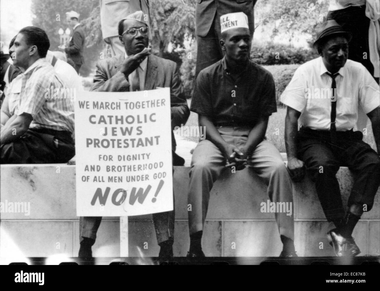 Fotografía de una marcha de derechos civiles de Selma a Montgomery, Alabama. Fecha 1965 Foto de stock