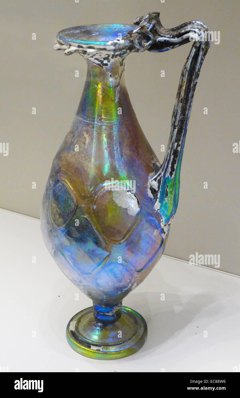 Una jarra de fino, desde el Mediterráneo Oriental, el 4to siglo. Foto de stock