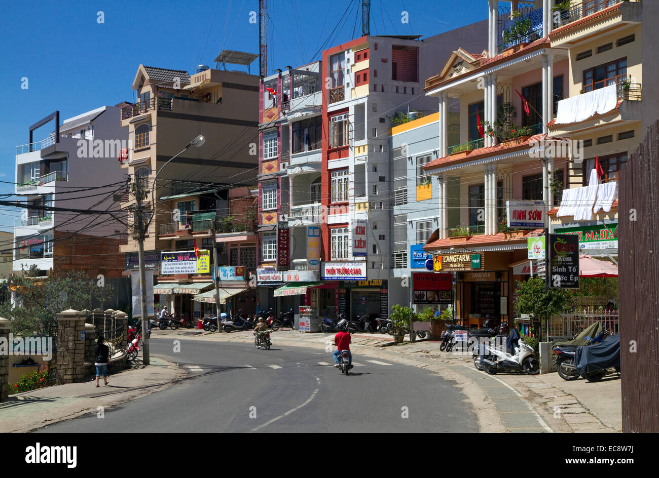 Escena callejera en Da Lat, Vietnam. Foto de stock