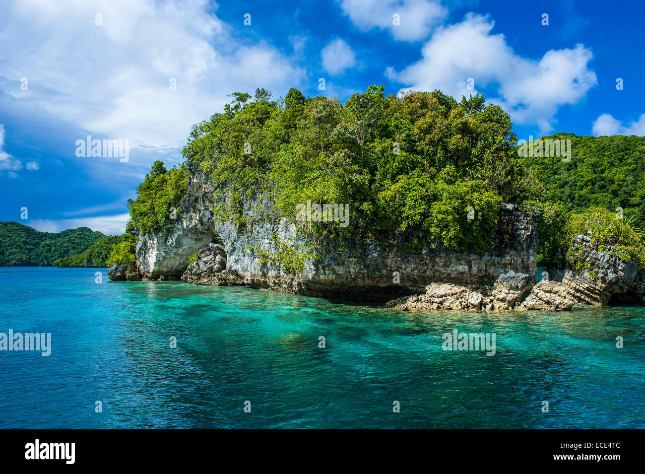 Islas, Islas Rocosas, Palau, Micronesia Foto de stock