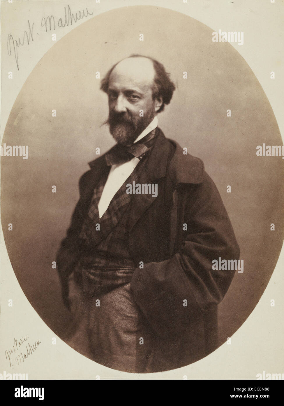 Gustave Mathieu; Nadar [Gaspard Félix Tournachon], Francia, 1820 - 1910; 1855 - 1859; impresión de papel salado Foto de stock