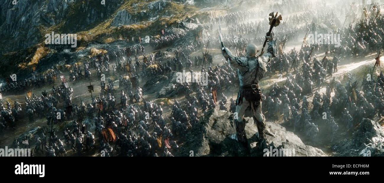 El Hobbit : LA BATALLA DE LOS CINCO ejércitos de 2014 películas de MGM Foto de stock