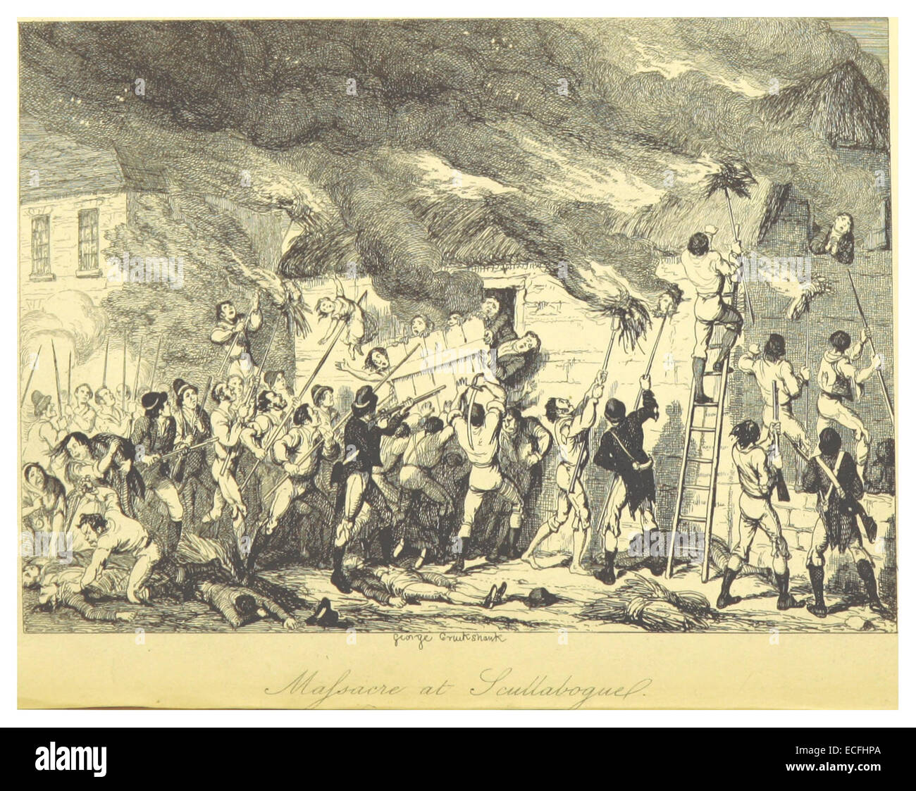 MAXWELL(1845) P162 Masacre en Scullabogue Foto de stock