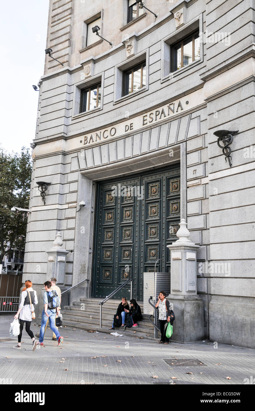 El Banco de España, Barcelona, España Fotografía de stock - Alamy