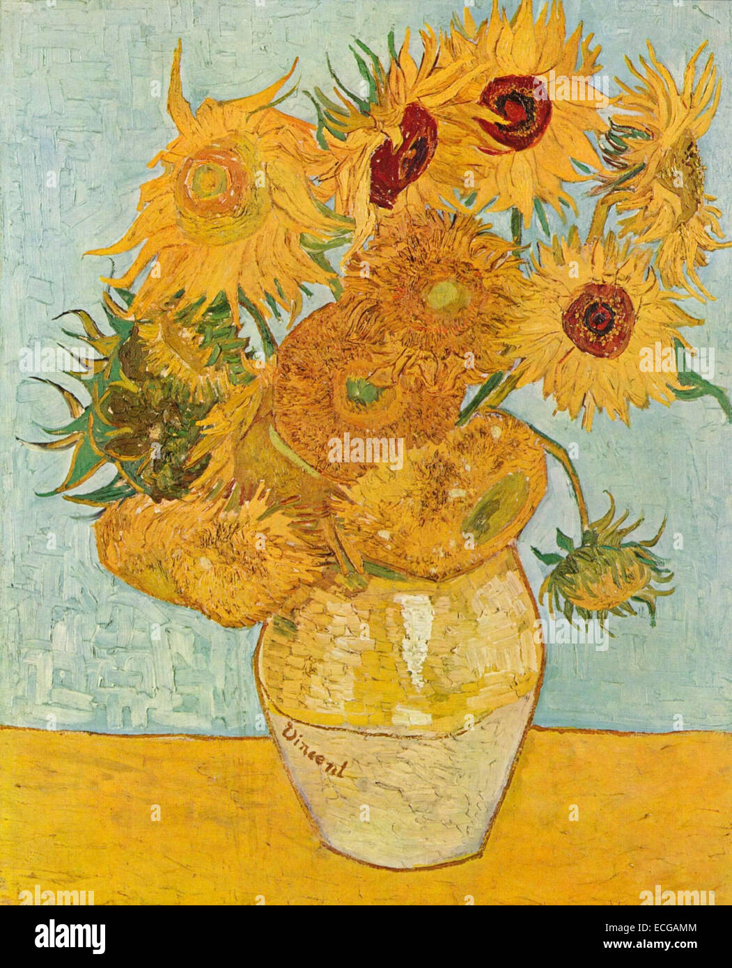 Still Life: Jarrón con doce Girasoles, de agosto de 1888, Vincent Van Gogh. Foto de stock