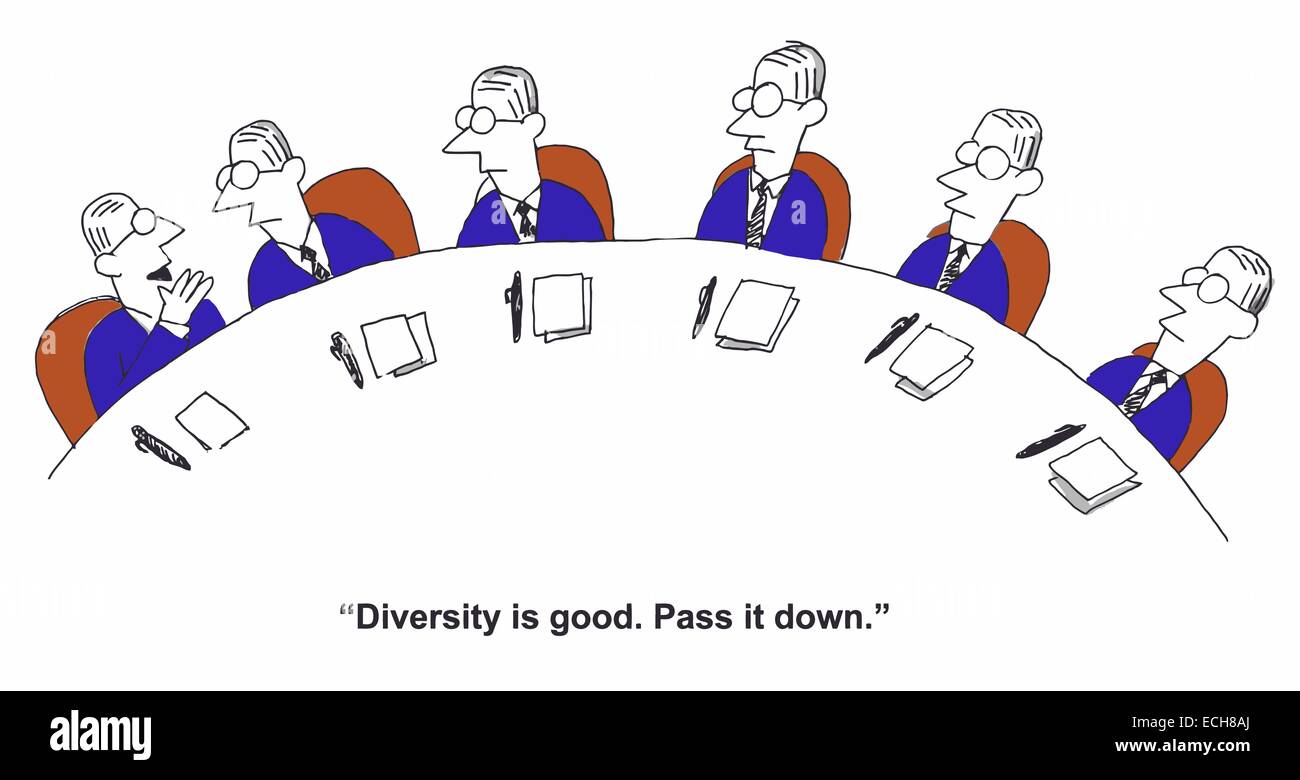 "La diversidad es buena. Pase hacia abajo". Ilustración del Vector