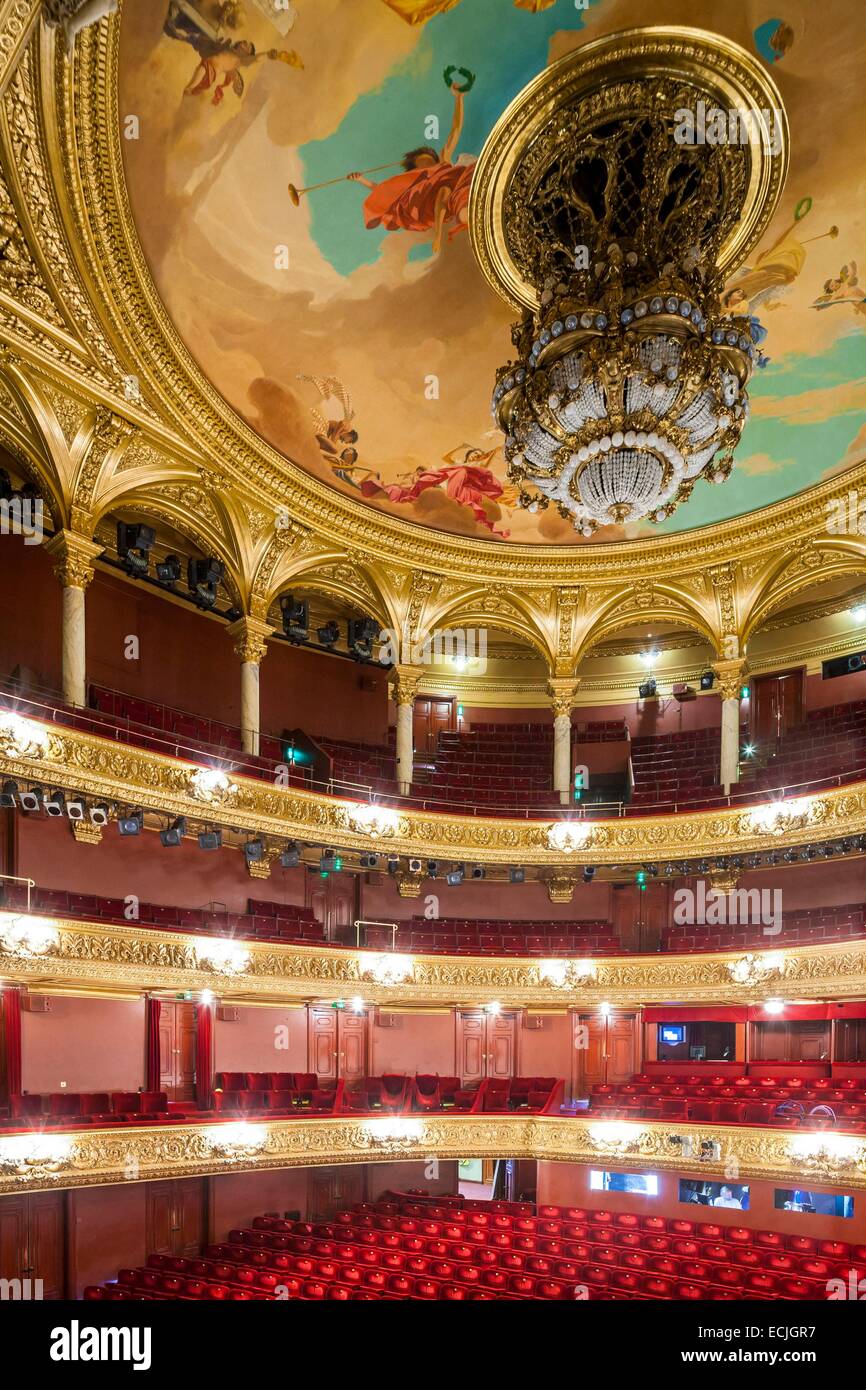 Suecia, Estocolmo, la Ópera Real de Estocolmo (Kungliga Operan) diseñado por Axel Johan Anderberg e inaugurado por el rey Oscar II de Suecia en 1899, el teatro Foto de stock