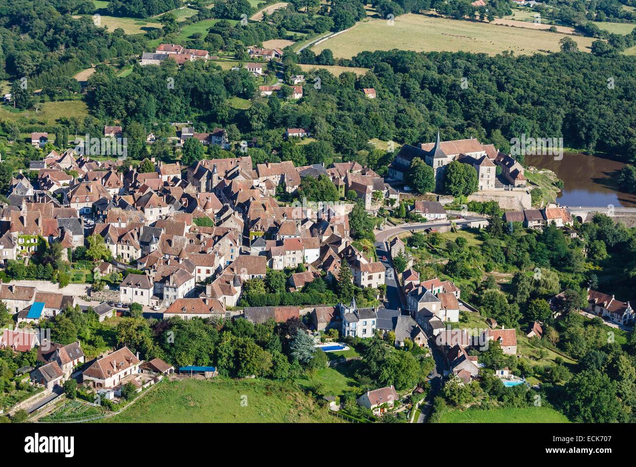 Francia, Indre, du Sault Saint Benoit, etiquetados Les Plus Beaux aldeas de Francia (el MoSaint