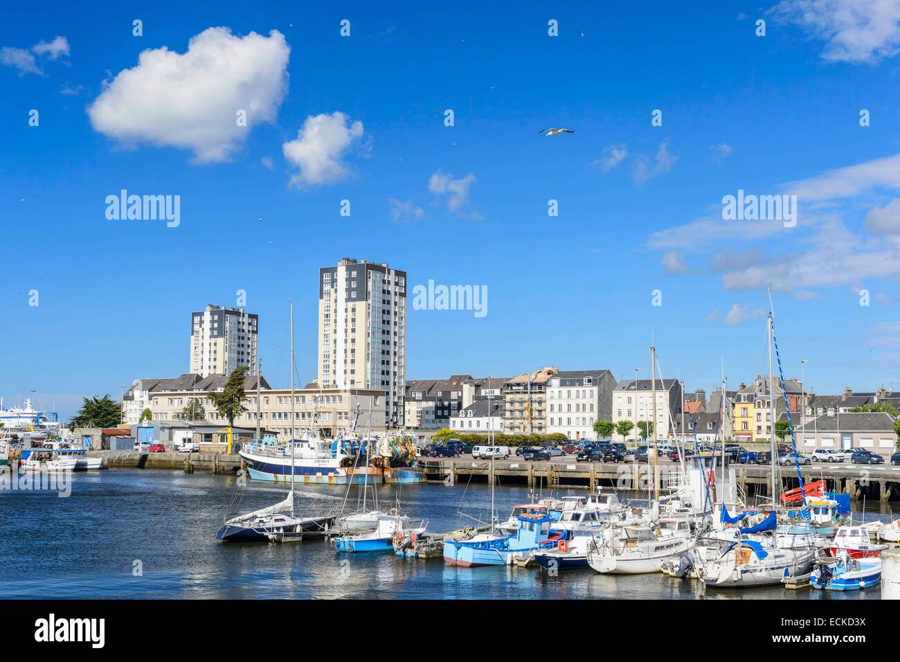Francia, Manche, Cotentin, Cherbourg, el puerto Fotografía de stock - Alamy