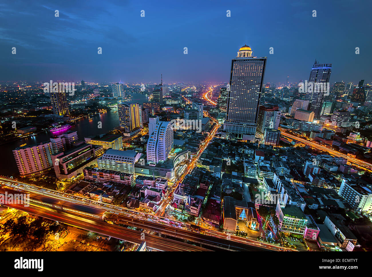 El centro de Bangkok Foto de stock