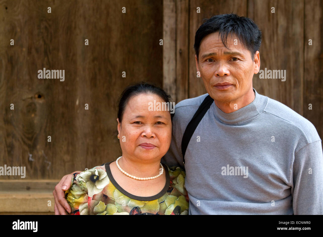 Co Ho montañeses minoritarios en la provincia de Lam Dong cerca Da Lat, Vietnam. Foto de stock