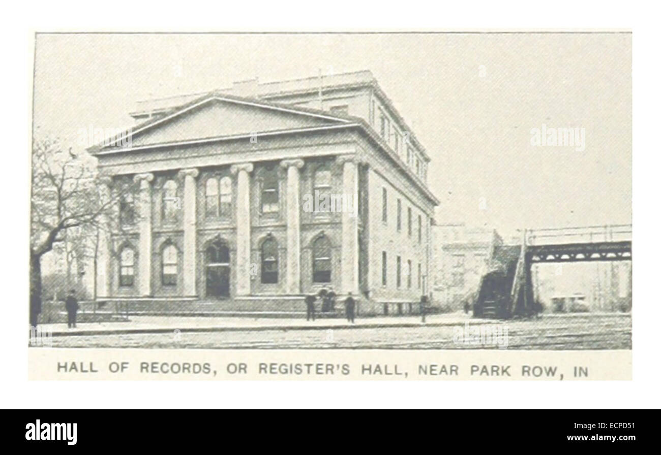 (Rey1893NYC) PG258 SALA DE REGISTROS, o regístrese'S HALL, cerca de Park Row, en el City Hall Park Foto de stock