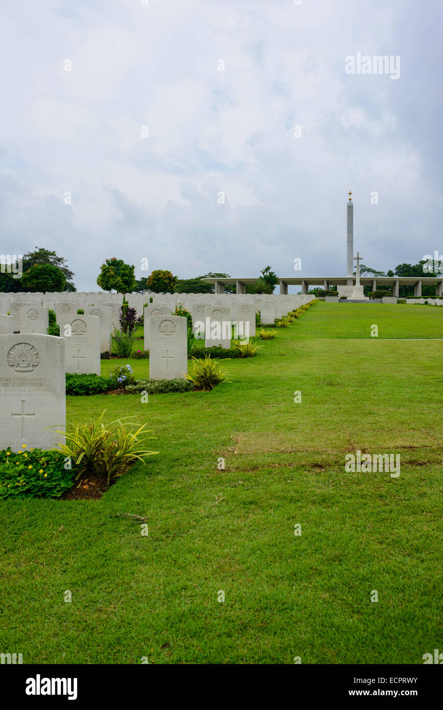 El memorial guerra Kranji Foto de stock