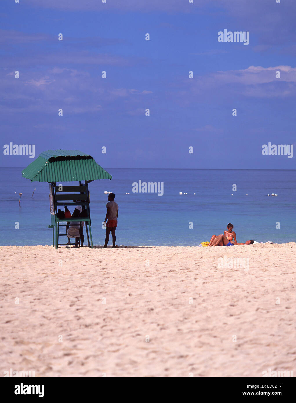 Doctor's Cave Beach, Montego Bay, Saint Ann Parish, Jamaica, Antillas Mayores, el Caribe Foto de stock