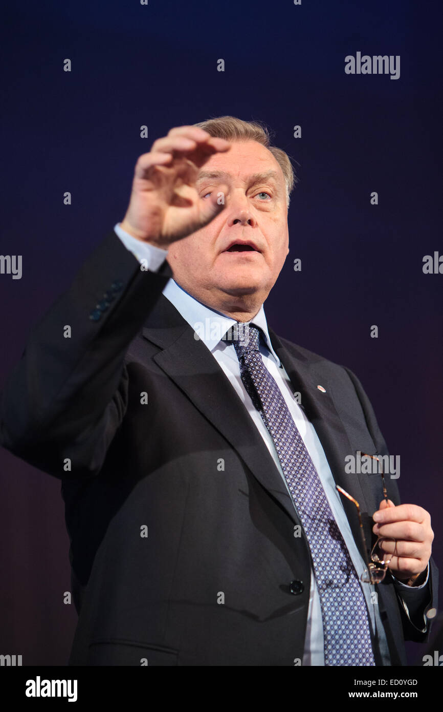 Vladimir Ivanovich Yakunin es un oficial ruso, el presidente de la estatal Empresa Nacional de Ferrocarriles de Rusia. Foto de stock