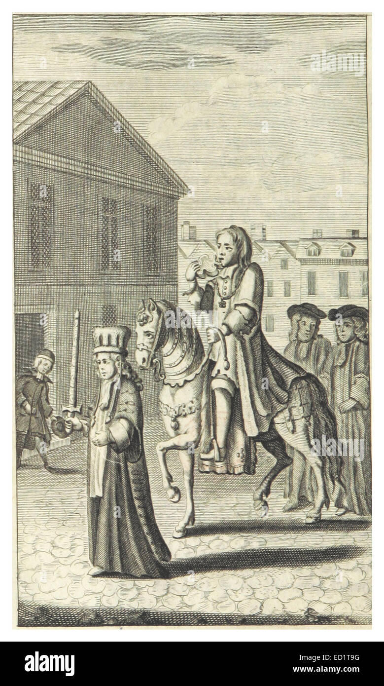 WOTTON(1710) P286 el reinado del rey Jaime II Foto de stock
