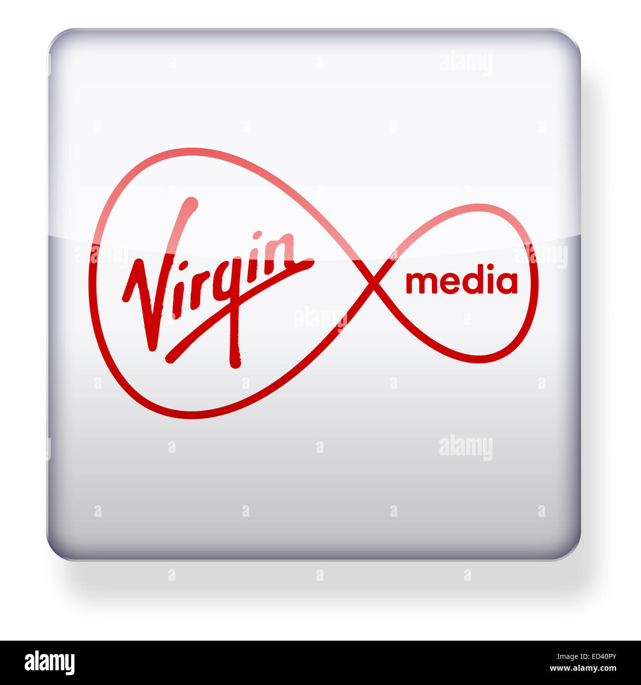 Virgin Media logotipo como el icono de una aplicación. Trazado de recorte  incluido Fotografía de stock - Alamy