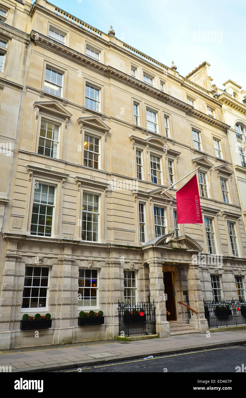 La casa de subastas Christie's sede mundial en King Street, London SW1. Los mundos más antiguo arte subastador. Foto de stock