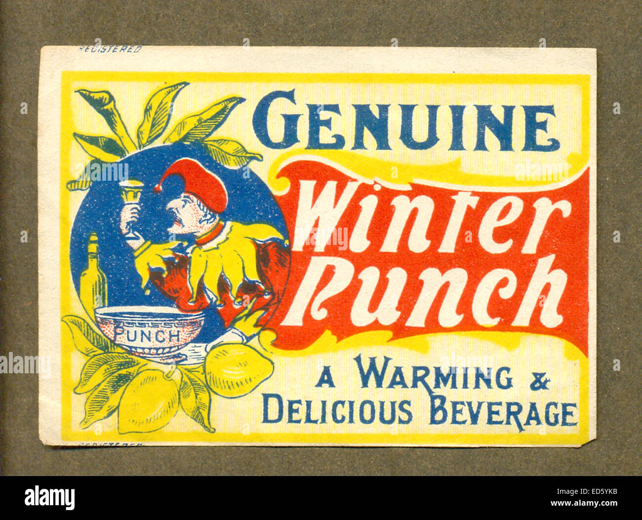 Etiqueta para el invierno Punch Foto de stock