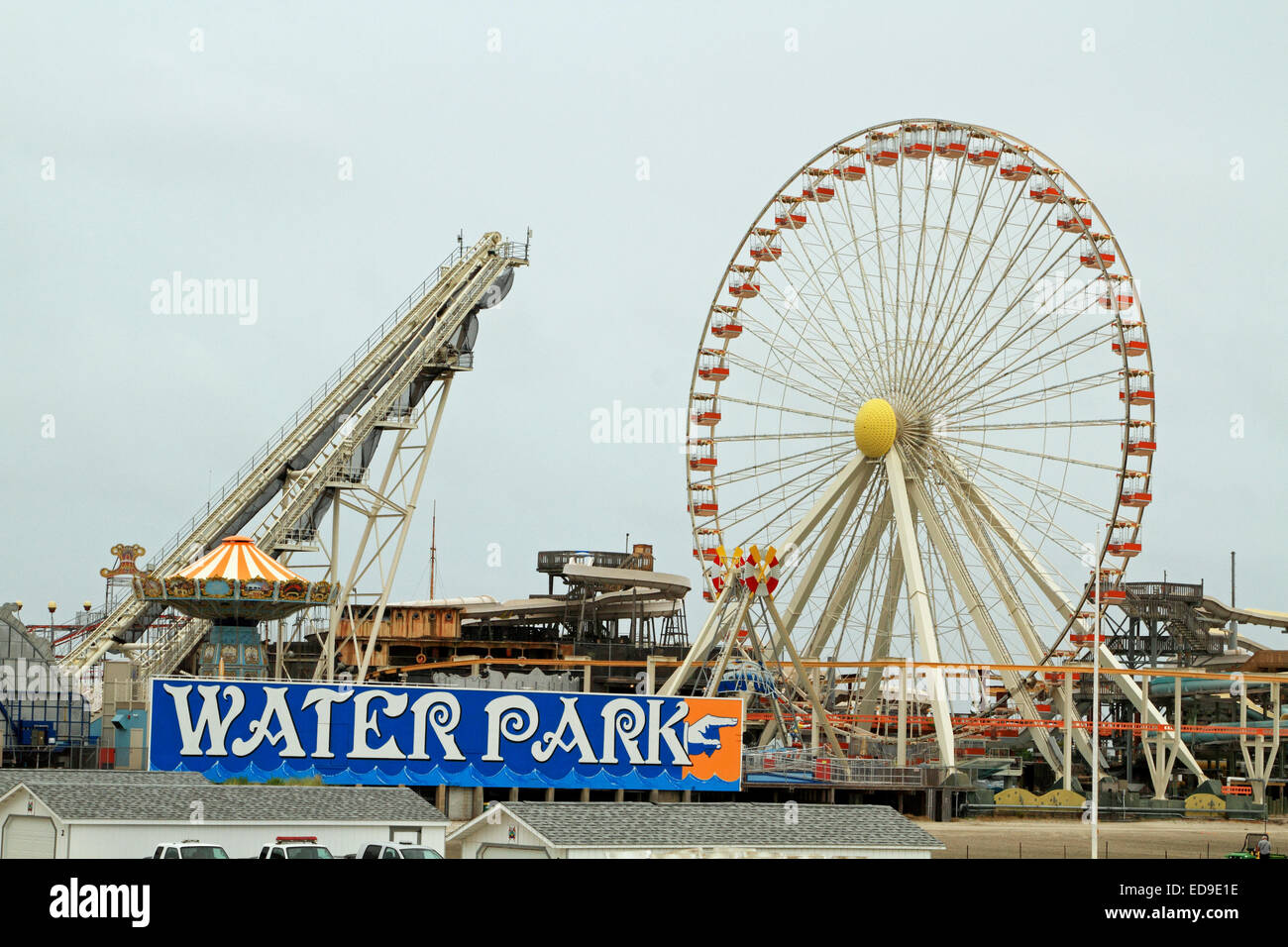 Rueda de Ferris en el Boardwalk. Wildwood, Nueva Jersey, EE.UU. Foto de stock