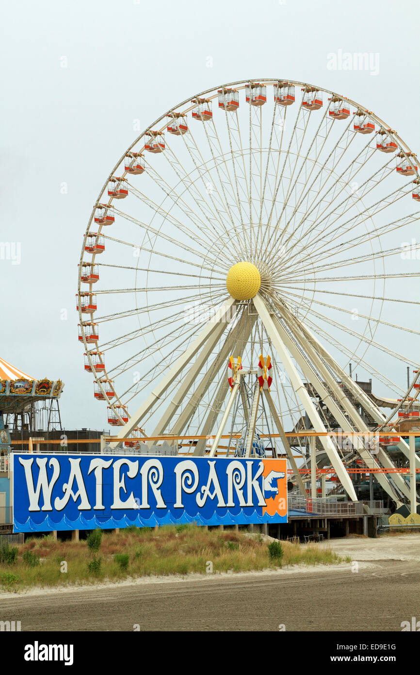 Rueda de Ferris en el Boardwalk. Wildwood, Nueva Jersey, EE.UU. Foto de stock