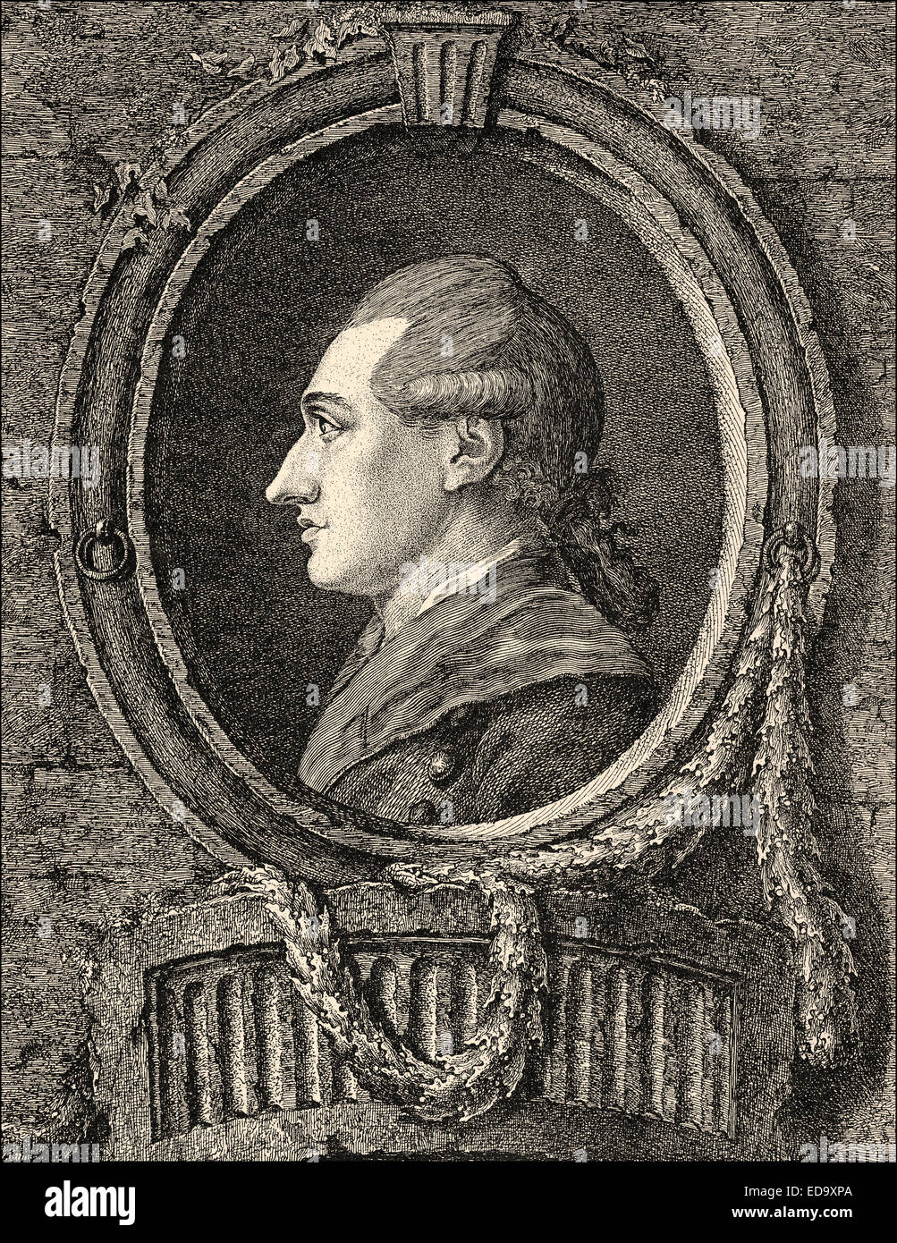 Johann Wolfgang von Goethe, 1749 - 1832, un poeta alemán, Johann Wolfgang von Goethe, 1749 - 1832, ein deutscher Dichter Foto de stock