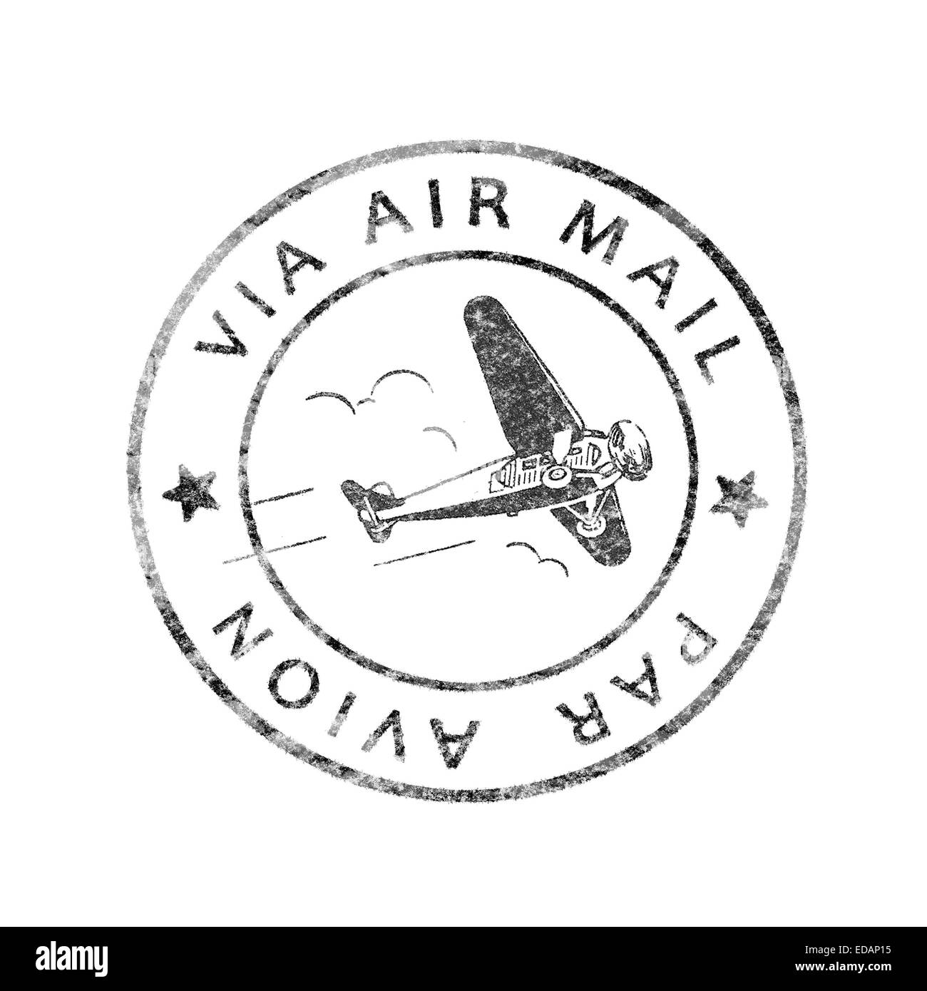 Correo Aéreo Certificado histórico / par Avion, aislado Foto de stock