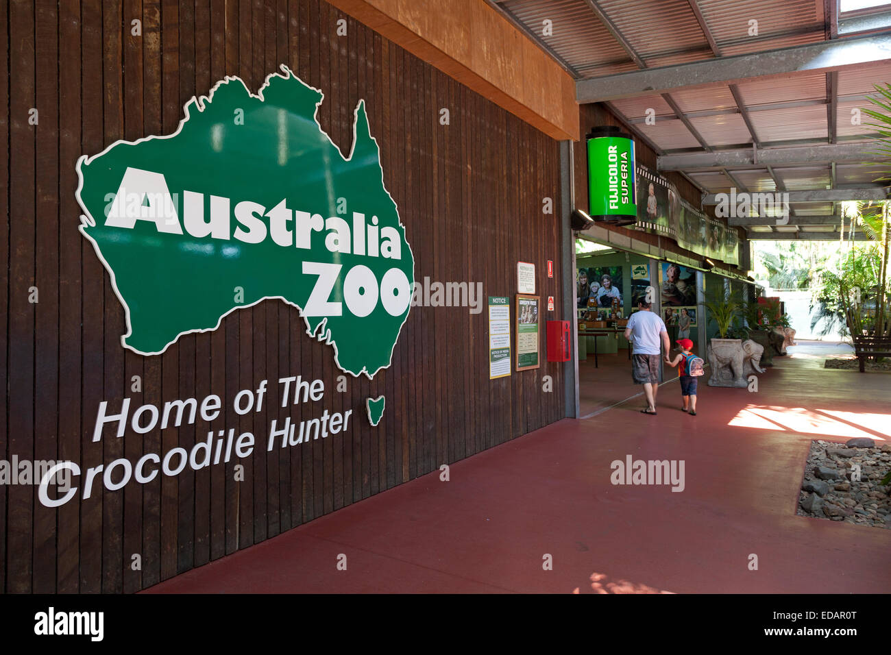 Entrada de la Australian Zoo, Beerwah,Australia Foto de stock