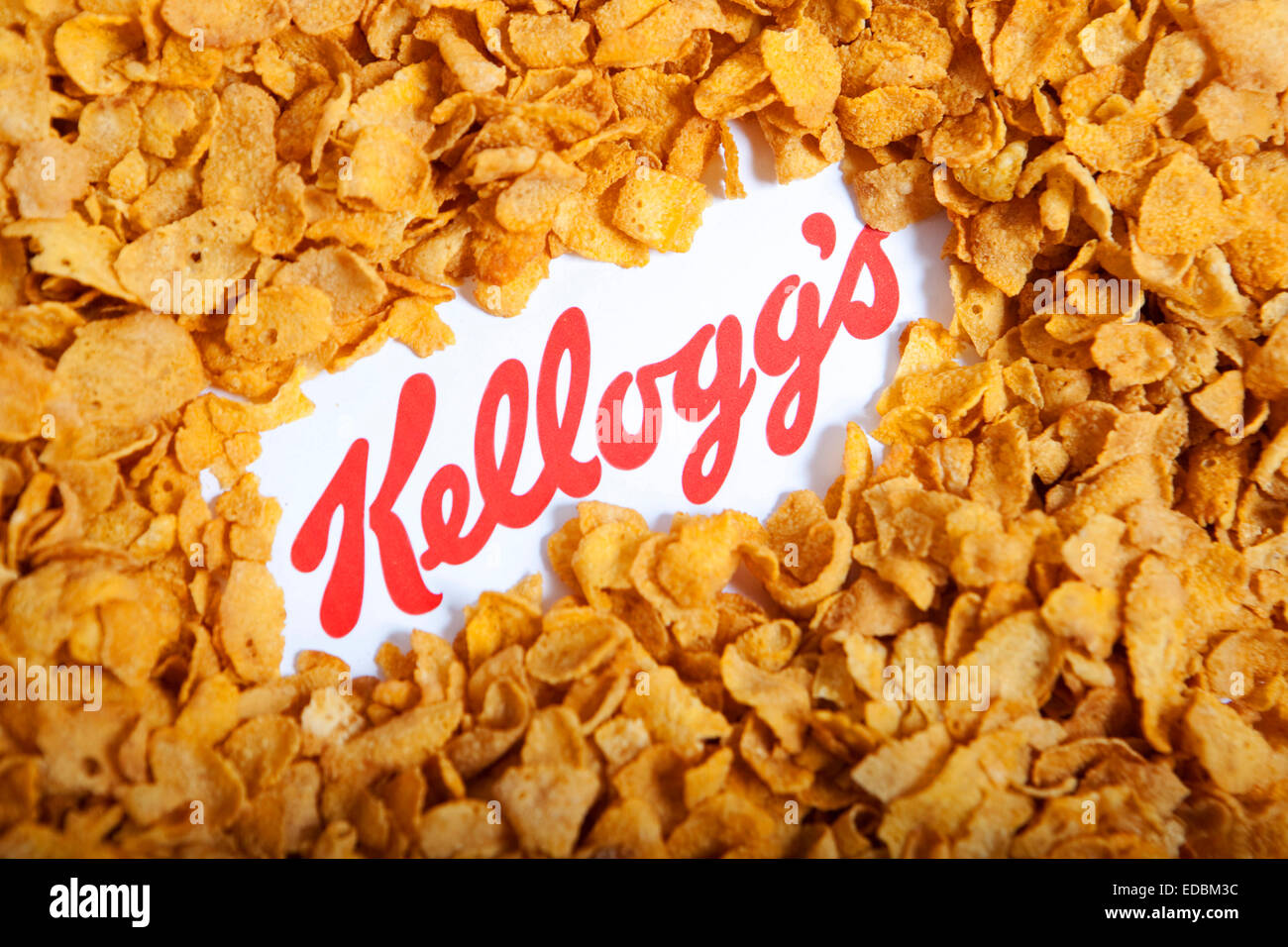 Imagen ilustrativa de la Kellogg's y el famoso logotipo de marca de