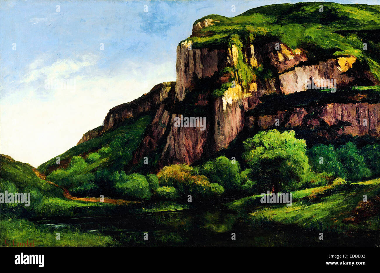 Gustave Courbet, rocas de Mouthier. Circa 1855. Óleo sobre lienzo. La Colección Phillips, en Washington, D.C., Estados Unidos. Foto de stock