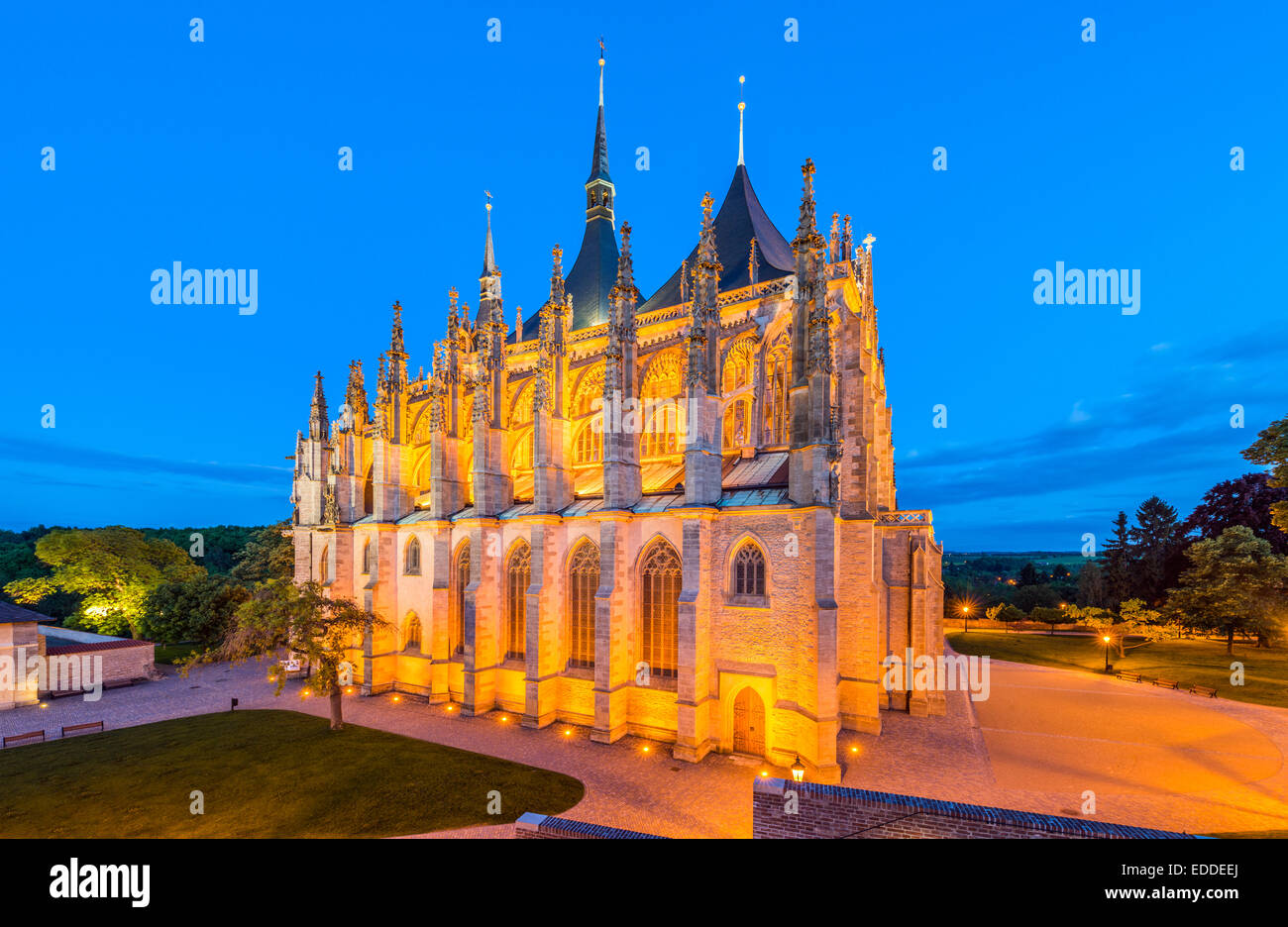 Catedral de Santa Bárbara, Kutná Hora, Bohemia Central, República Checa Foto de stock