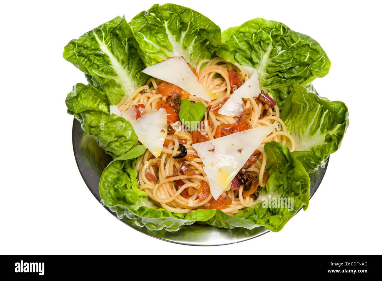 Pasta, espaguetis como una gran comida ligera Foto de stock