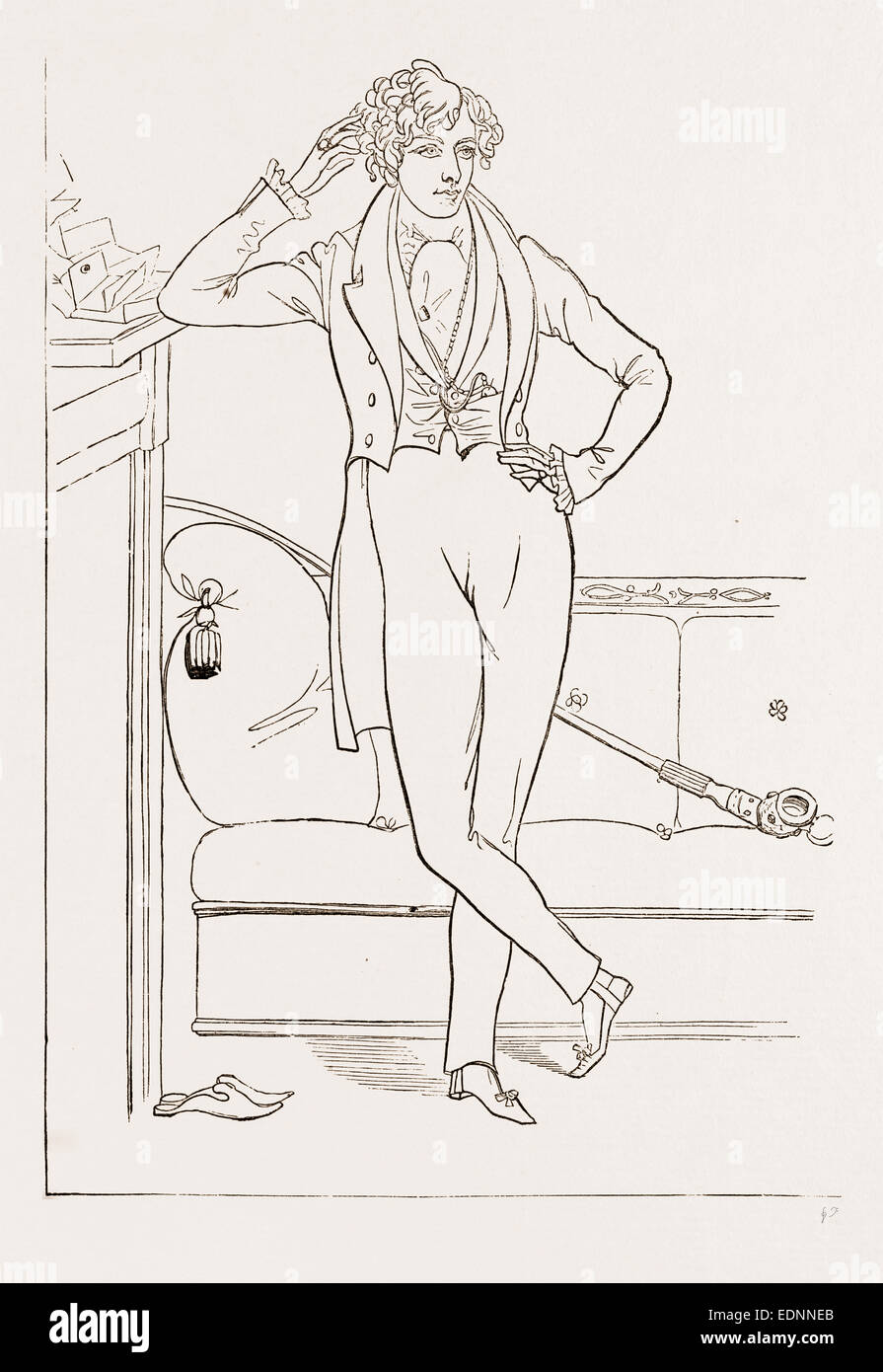 LORD BEACONSFIELD, el autor de "Vivian gris', 1881 Foto de stock