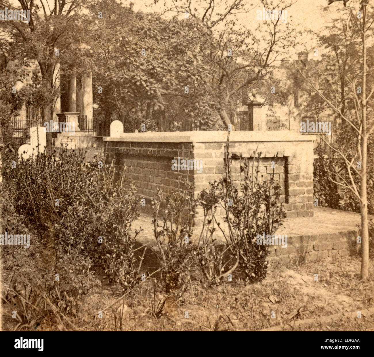Opinión de John C. Calhoun's Tomb, Charleston, Carolina del Sur, EE.UU., US, Vintage photography Foto de stock
