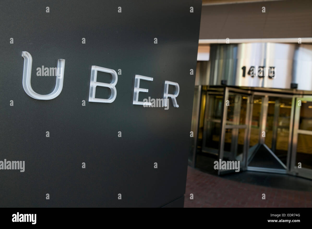 La sede de Uber en el centro de San Francisco, California. Foto de stock