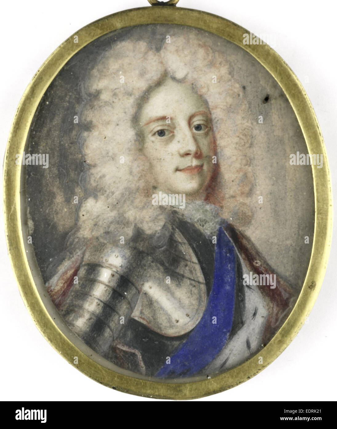 Jorge II, 1683-1760, Rey de Inglaterra, Benoît Arlaud, 1706, Retrato miniatura Foto de stock